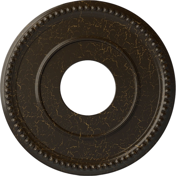 Ekena Millwork Bradford Medallion (Canopies up to 6 5/8"), 12 1/2"OD x 3 7/8"ID x 3/4"P, Stone Hearth Crackle CM12BRSHC - main